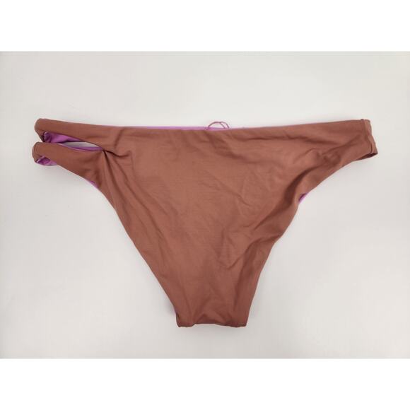 L*Space Breakers Bikini Bottom Reversible Size Small Purple Brown NWOT - Picture 2 of 5